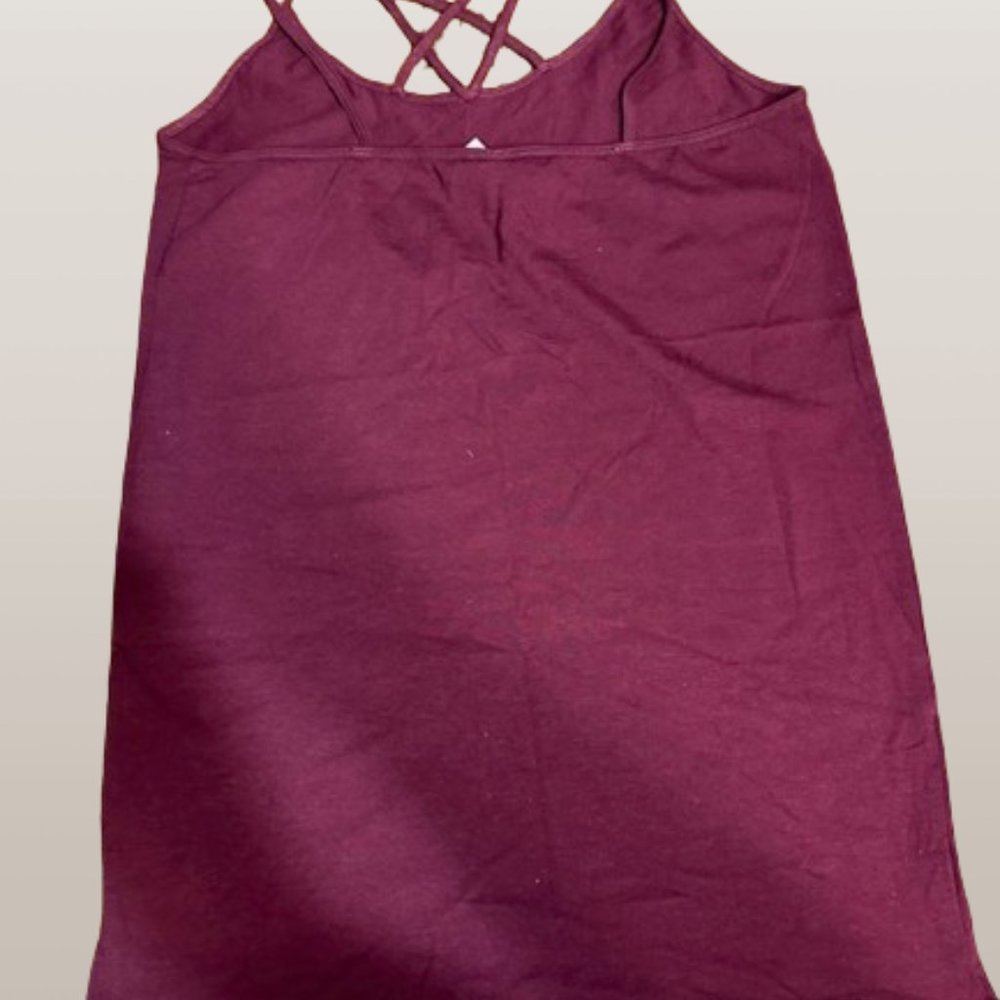 Burgundy Criss Cross Tank (2) T1477 NWT Boutique - Picture 3 of 6